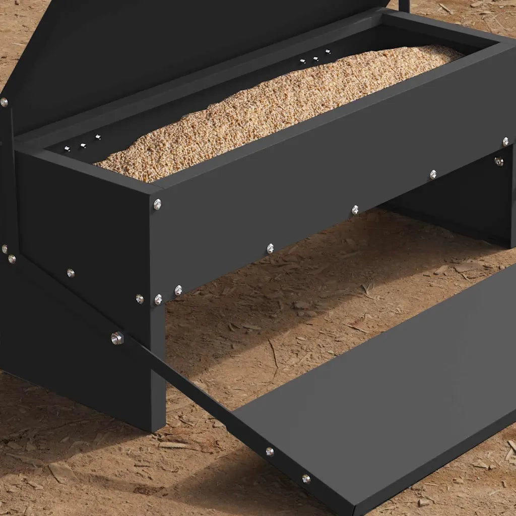 Mangiatore a Pedale per Pollo Nero 48,5 x 39,5 x 19 cm CFW2730159