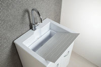 Mobile Lavatoio in Metacrillato 60x50x89 cm 2 Ante Ambrosini Perla Bianco Opaco