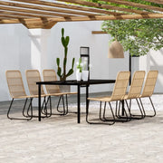 Set da Pranzo per Giardino 7 pz con Cuscini Rovere cod mxl 35271