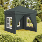 Tenda per Feste Pieghevole con Pareti Laterali-Tenda Gazebo Antracite 2x2 m 584724
