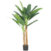 Albero di Banano Artificiale ¨C Zephmum ¨C Verde 150 cm con Vaso e Tronchi