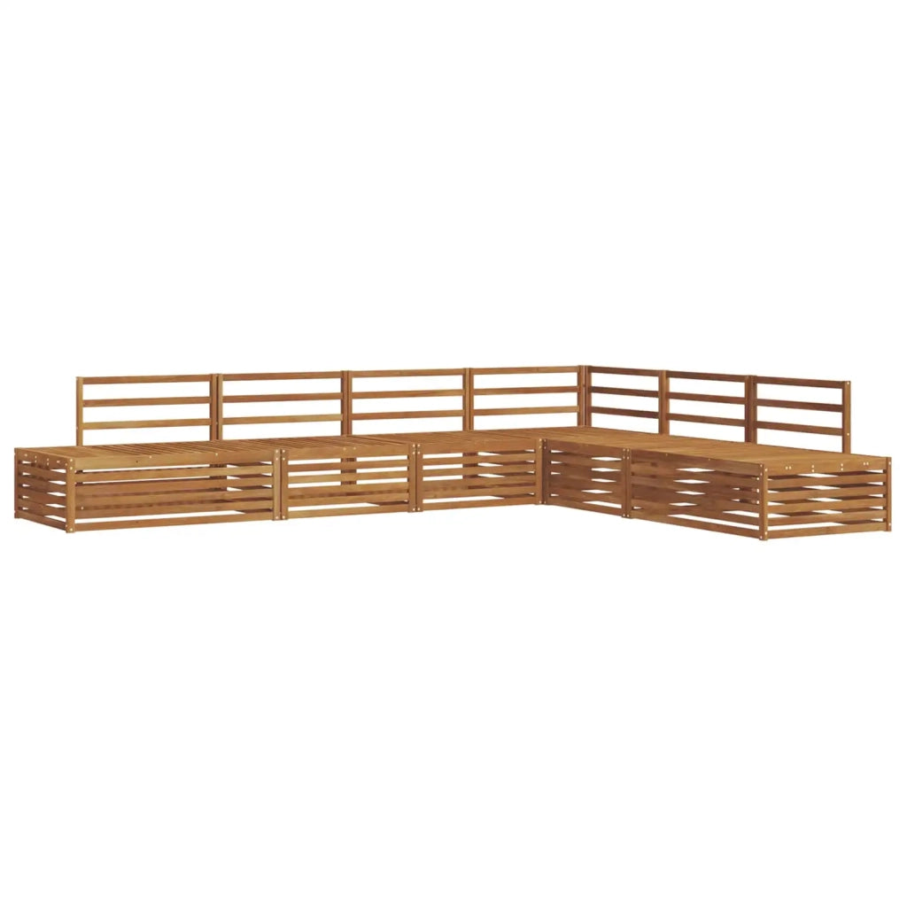 Set di divani da esterno 6 Pezzo Naturale