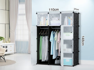 Armadio modulare Valora 12X salvaspazio nero fantasia x2