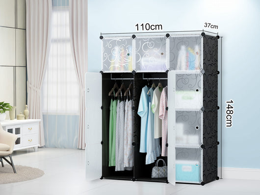 Armadio modulare Valora 12X salvaspazio nero fantasia x2