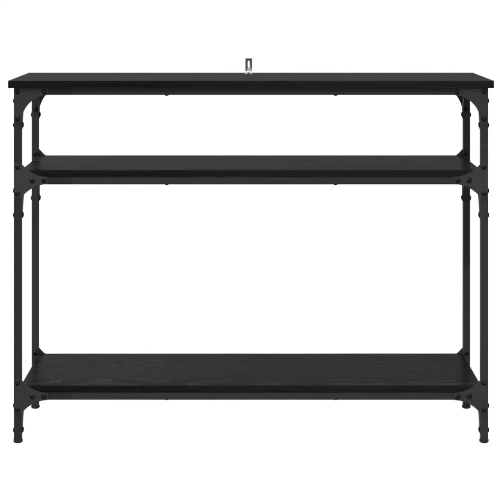 Tavolo consolle Rovere Nero 100 x 29 x 75 cm Legno multistrato