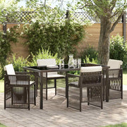 Set da Pranzo per Giardino 5 pcs Marrone 3380659