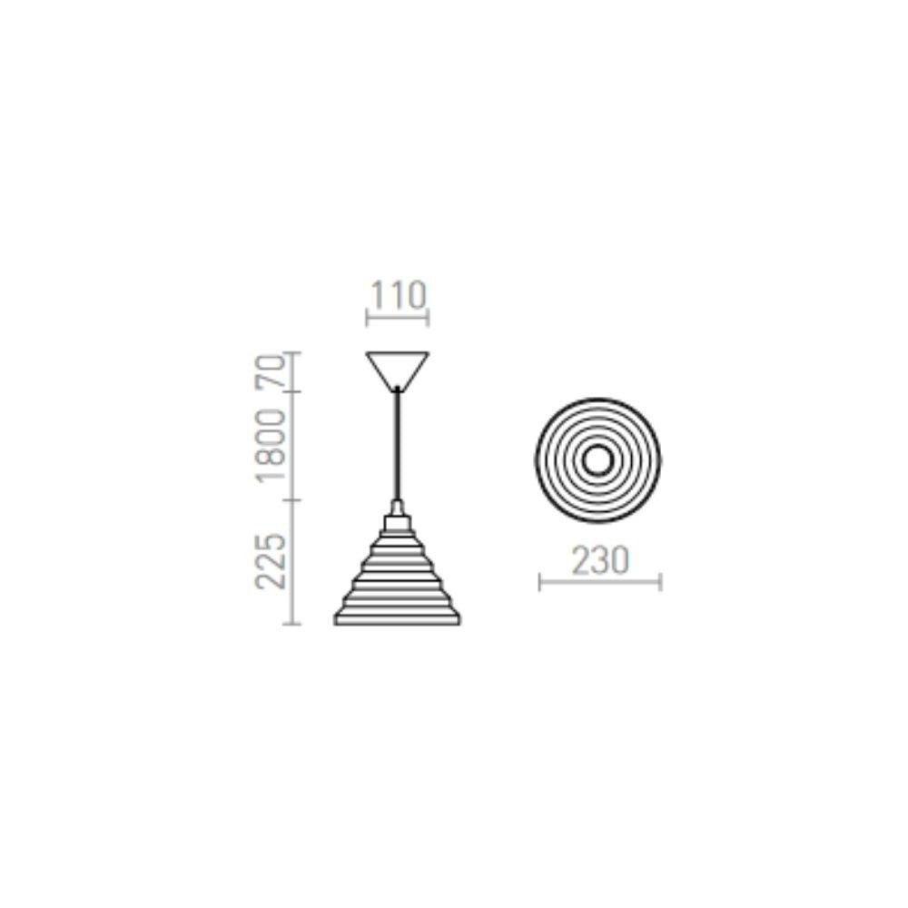 Lampada Lampadario AMICI a sospensione in silicone verde  230V E27 42W