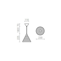 Lampada Lampadario AMICI a sospensione in silicone verde  230V E27 42W