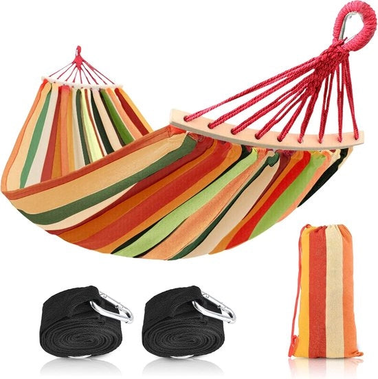 Hangmat con Tasca Portatile - Risparmio di Spazio per Camping e Viaggi - Hangmatta da Spiaggia Esterna - Capacità 660lbs