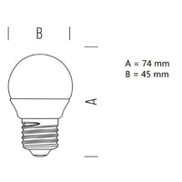 LAMPADINA SFERETTA A LED 4,9W LUCE NATURALE 4000K 470 LUMEN E27 BOT LIGHTING
