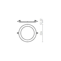 Faretto plafoniera DADA 23 da incasso cromo 230V LED 18W 3000K
