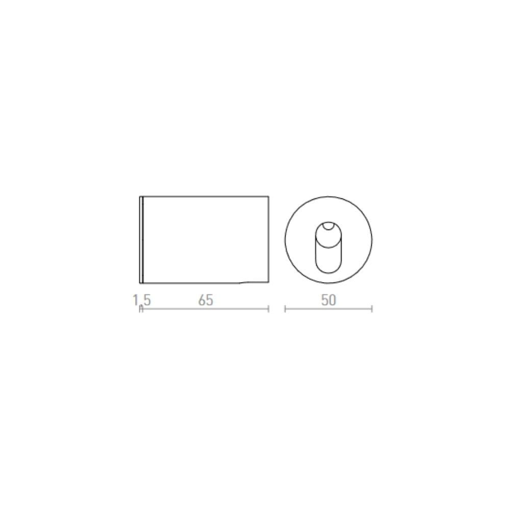 Lampada faretto MEMPHIS R da incasso a parete grigio argento 230V LED 3W 60° 3000K