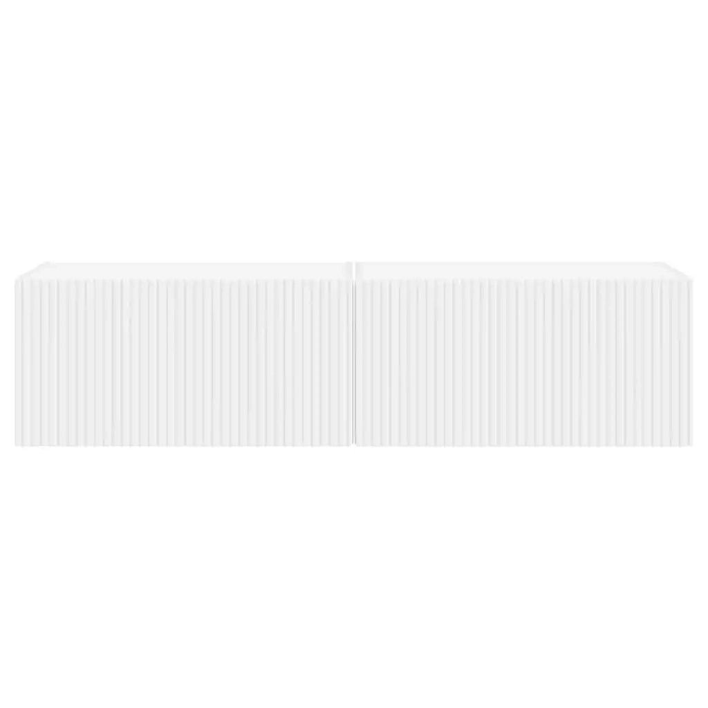 Mobile TV da parete 2 pcs Bianco 60 x 31 x 29,5 cm