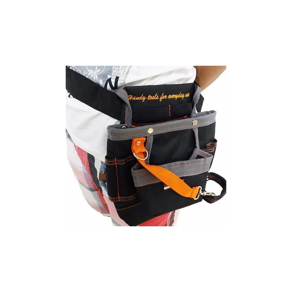 Trade Shop - Borsa Marsupio Cintura Porta Attrezzi Da Lavoro Utensili Elettricista Muratore -