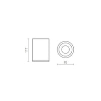 Faretto cilindrico EILEEN da soffitto bianco  230V GU10 7W IP65