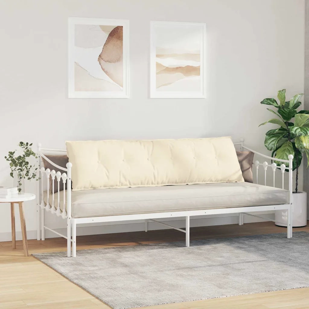 Cuscino per Schiena Crema 180 x 50 cm Tessuto in Cords 42014953