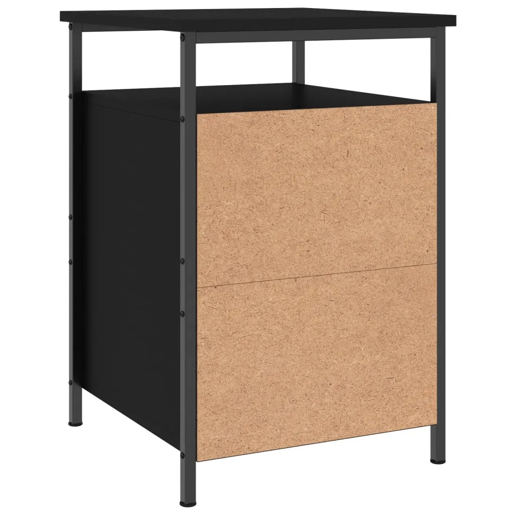 Comodini 2 pz-Set di 2 Tavolino da notte Neri 40x42x60 cm in Legno Multistrato