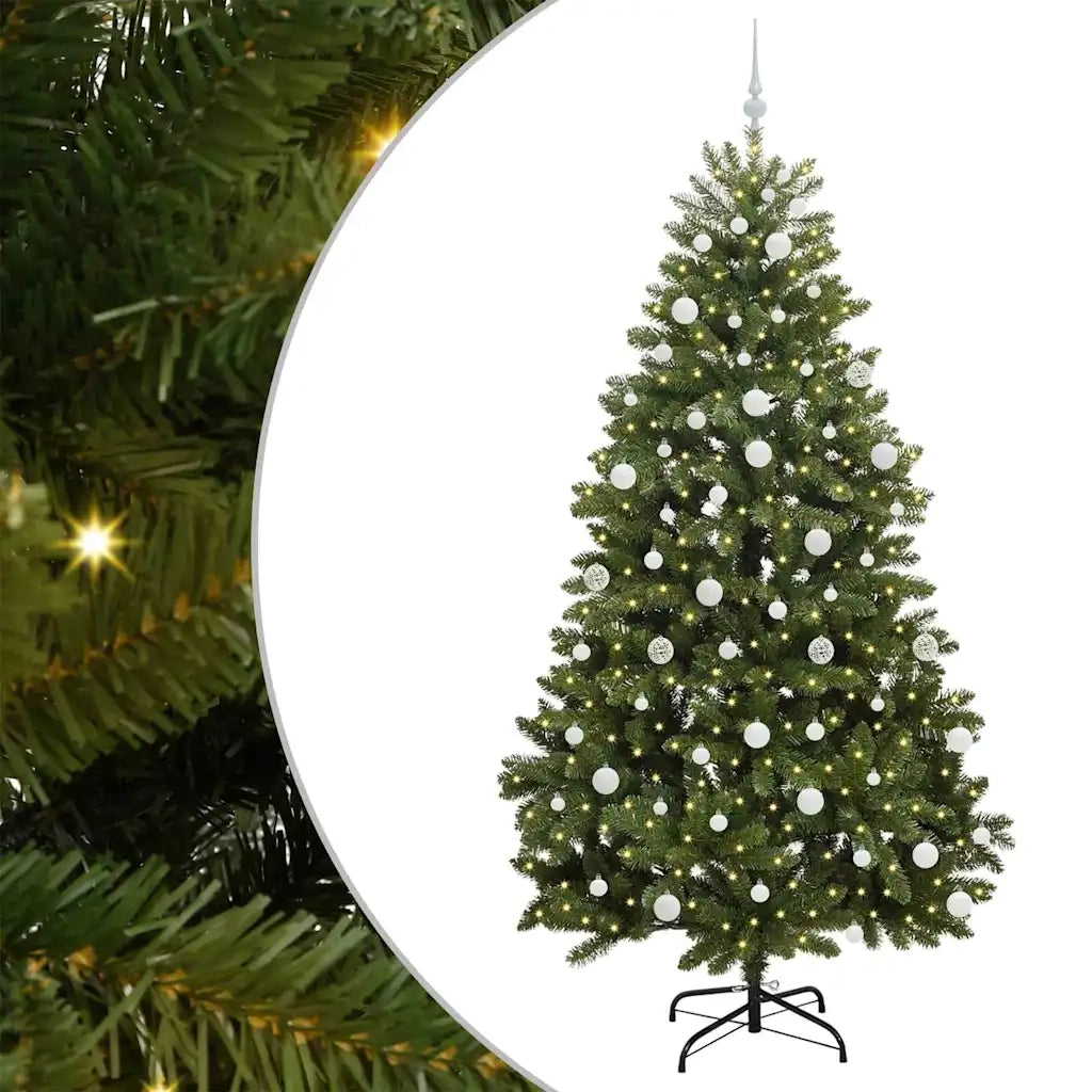 Albero di Natale | Decorazioni natalizie artificiale Verde 210 cm PVC e Metallo