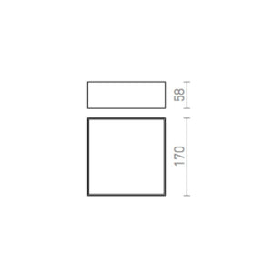 Plafoniera LARISA SQ 17 da soffitto nero 230V LED 15W 3000K