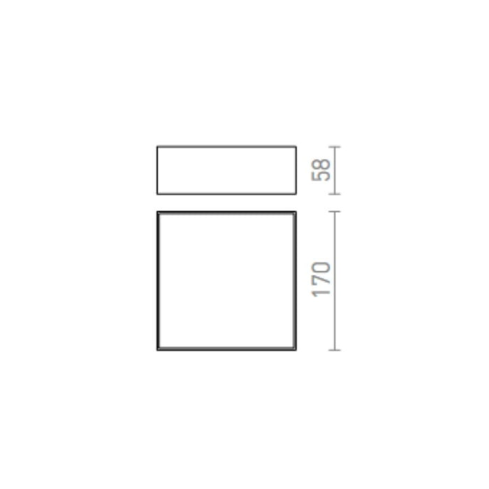 Plafoniera LARISA SQ 17 da soffitto nero 230V LED 15W 3000K