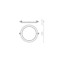 Faretto plafoniera DADA 30 da incasso bianco 230V LED 24W 3000K