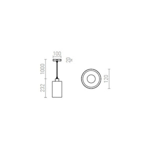 Lampadario CAMINO a sospensione terrazzo decor 230V E27 28W