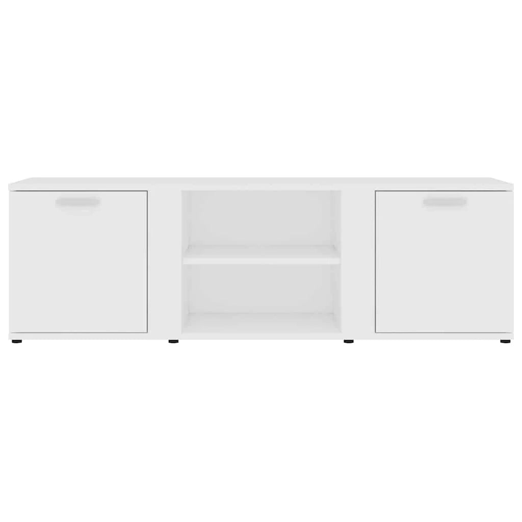 Mobile TV multimediale mensola TV credenza mobile TV sala da pranzo soggiorno camera da letto 120 x 34 x 37 cm legno ingegnerizzato bianco 02_0025854