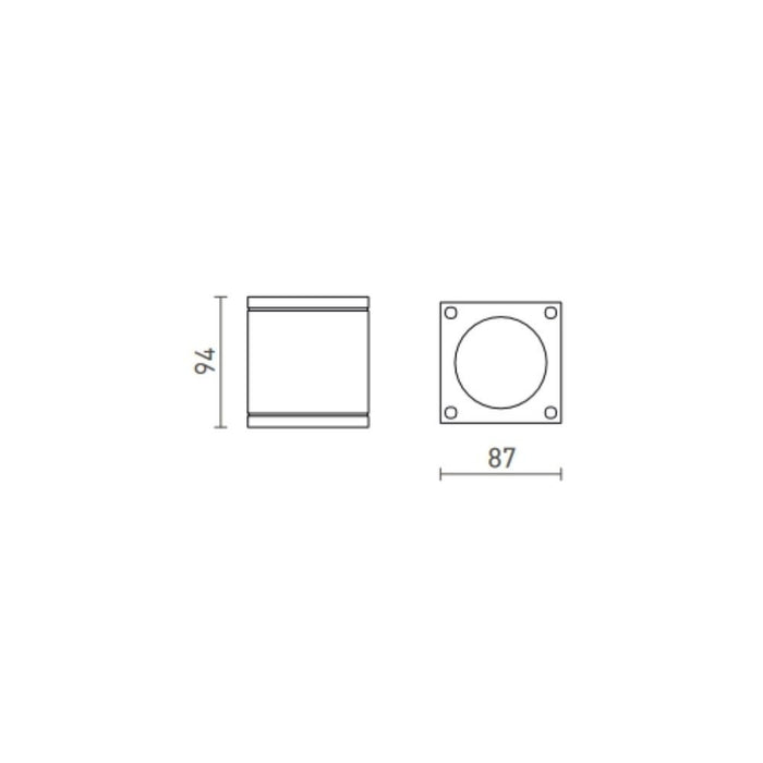 Faretto RODGE da soffitto grigio 230V GU10 35W IP54
