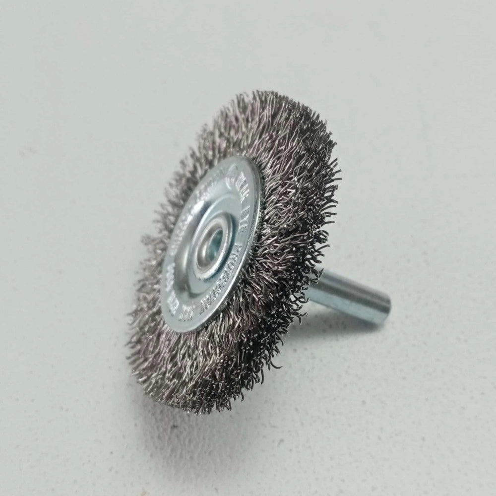 Benman spazzola circolare da 50mm con gambo 6mm in filo ondulato