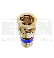 CONNETTORE BNC DORATO A COMPRESSIONE PER RG6 HD 6.8 MM ELAN 408080C 20 PEZZI
