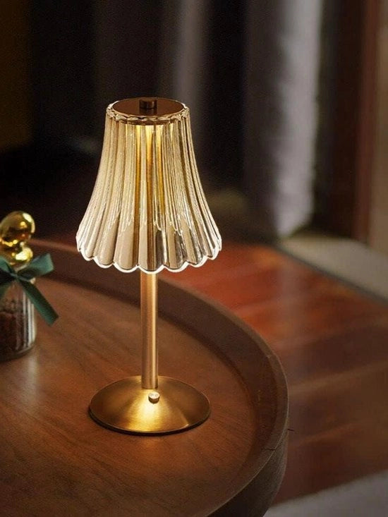 Lampada da Tavolo a LED Senza Fili Regolabile a Batterie con 3 Colori per Camera da Letto e Sala da Pranzo