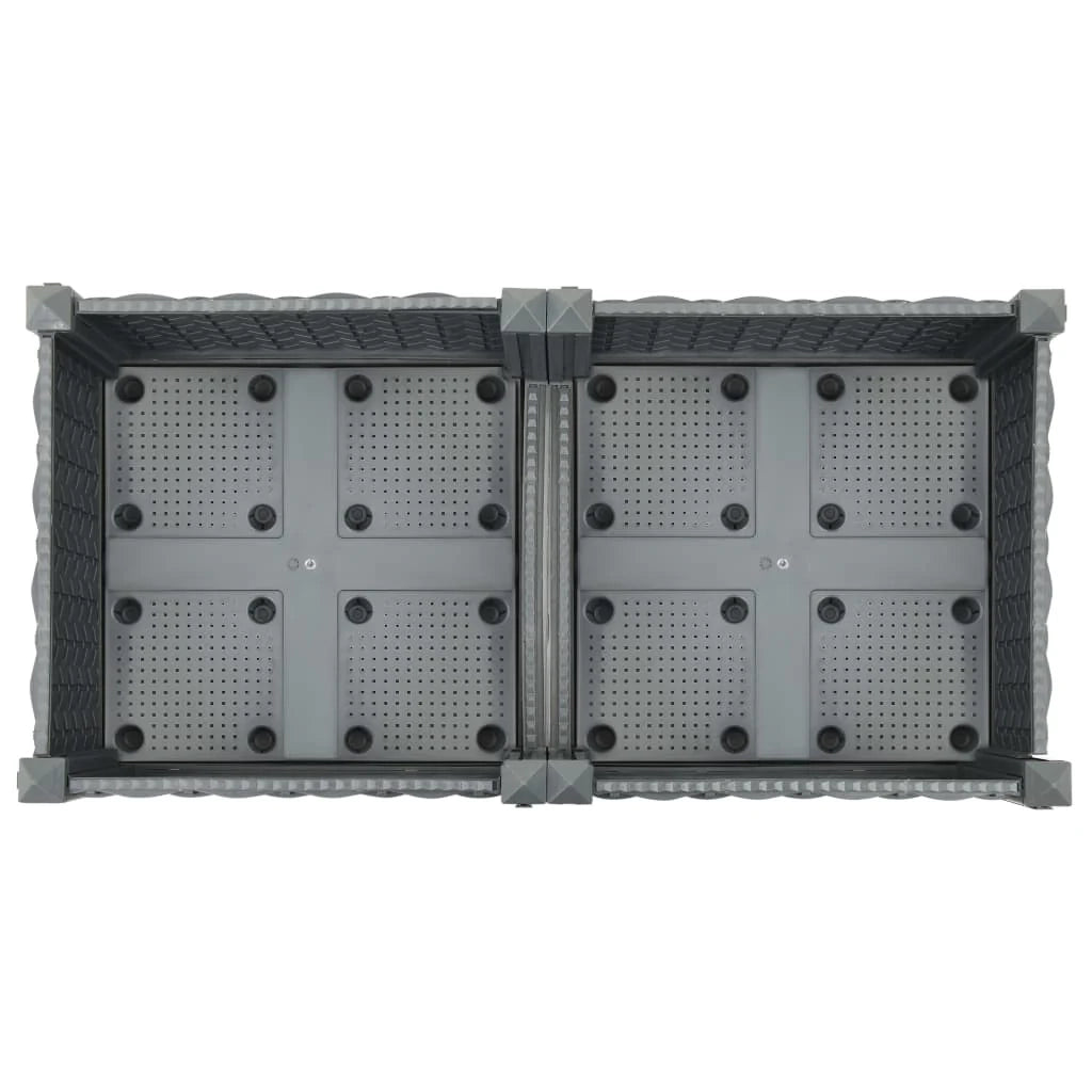Fioriera rialzata per piante e fiori giardino 80 x 40 x 23 cm polipropilene 02_0000942