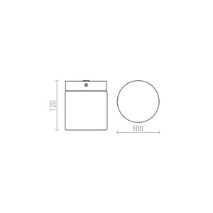 Plafoniera ESICA CYL da soffitto cromo 230V LED 6W IP44 3000K