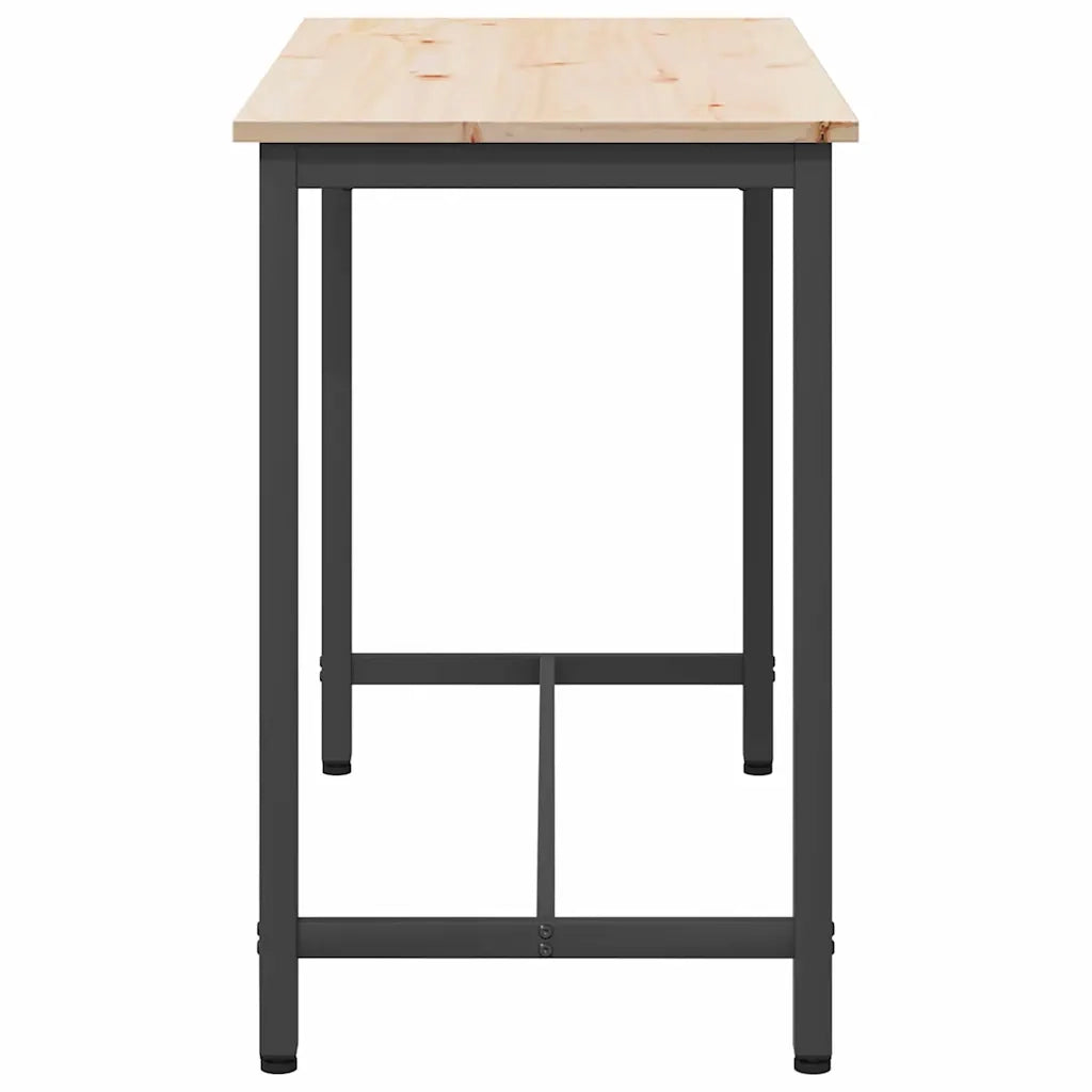 tavolo Naturale 100 x 50 x 77 cm Legno ingegnerizzato e acciaio CFW1761254