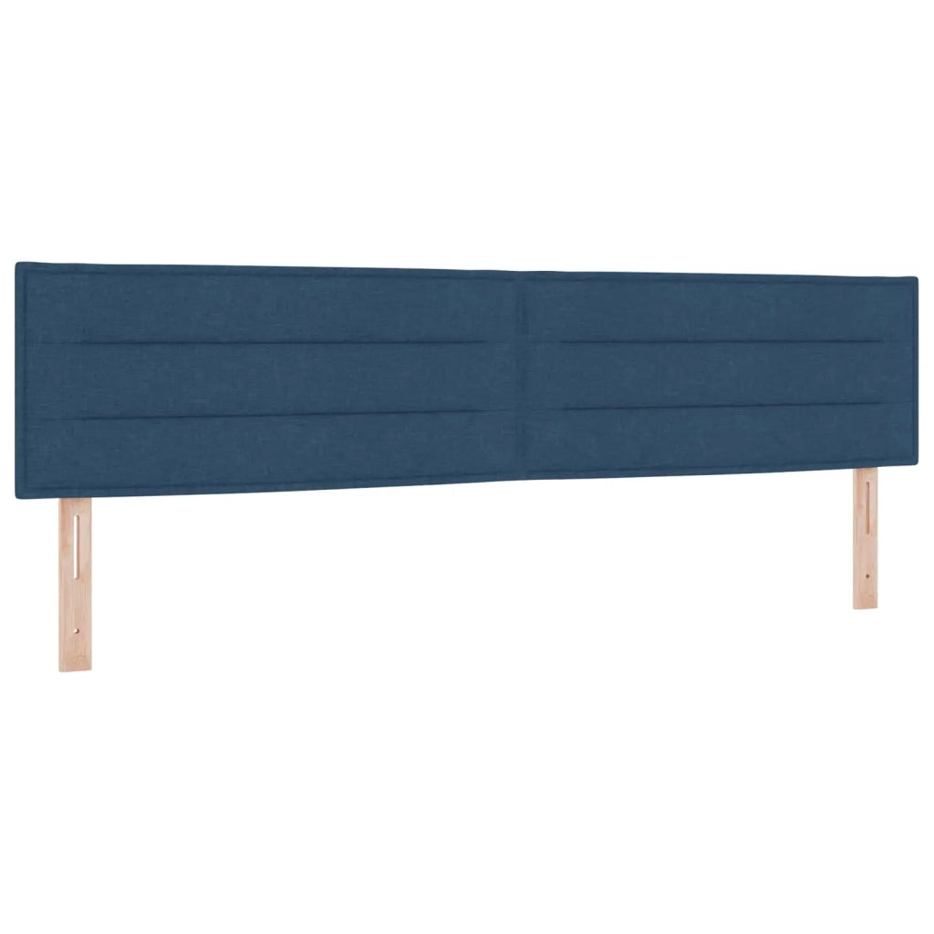 Letto ottomano con materasso con testiera 2 pz Blu Tessuto 3456676