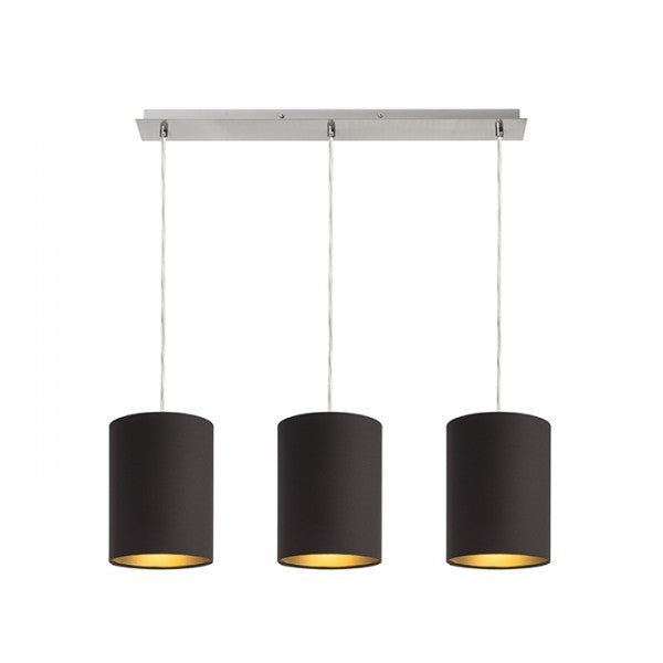 Paralume RON 15/20 paralume Polycotton nero /Lamina d'oro max. 28W