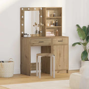 Set da tavolo da trucco con LED 2 pcs Rovere artigianale 3334280