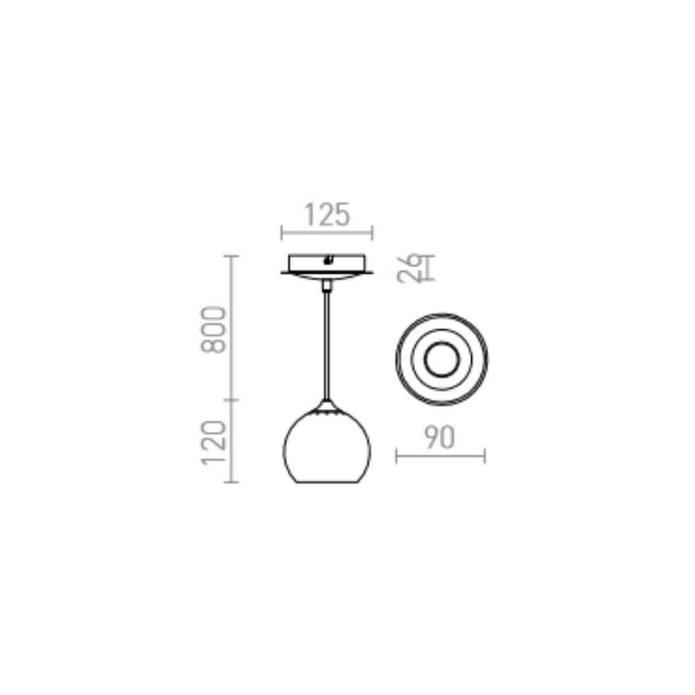 Lampadario Lampada DESTY I a sospensione nero cromo 230V GU10 35W
