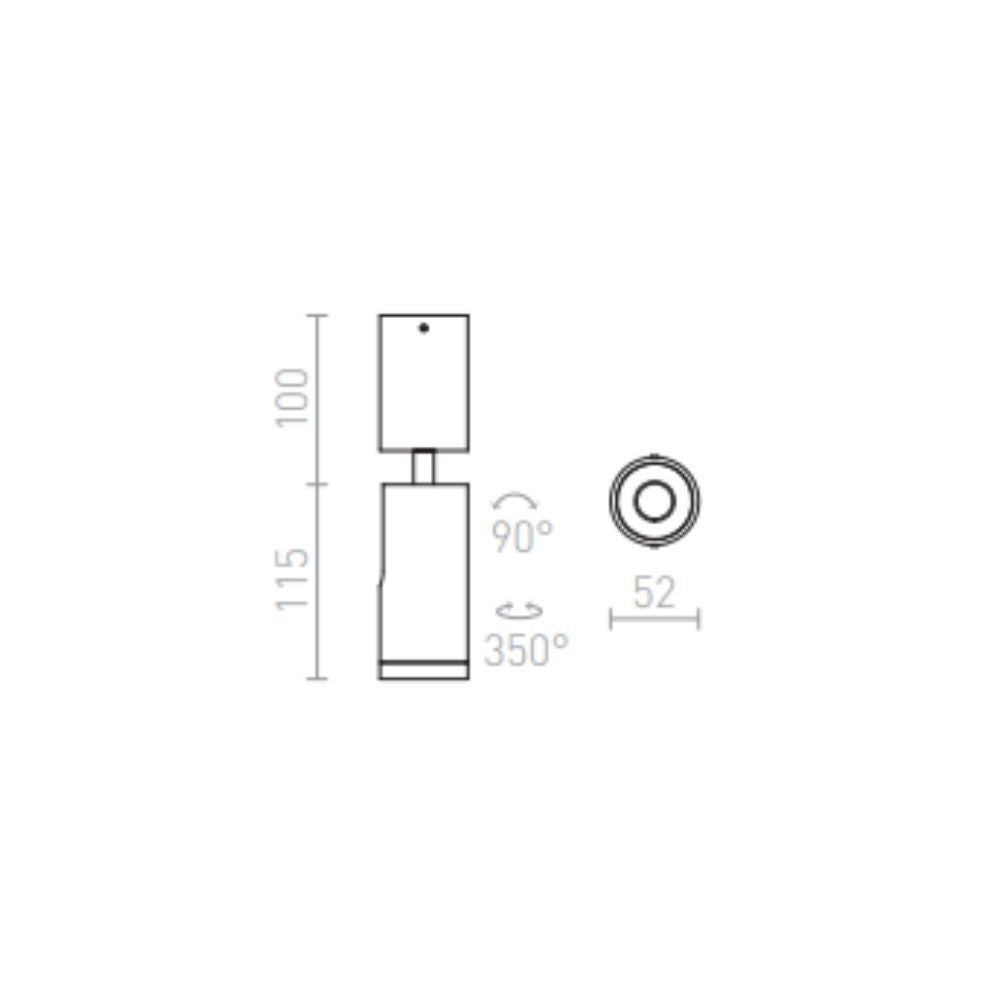 Faretto BOGARD da soffitto nero opaco 230V LED 5W 40° 3000K
