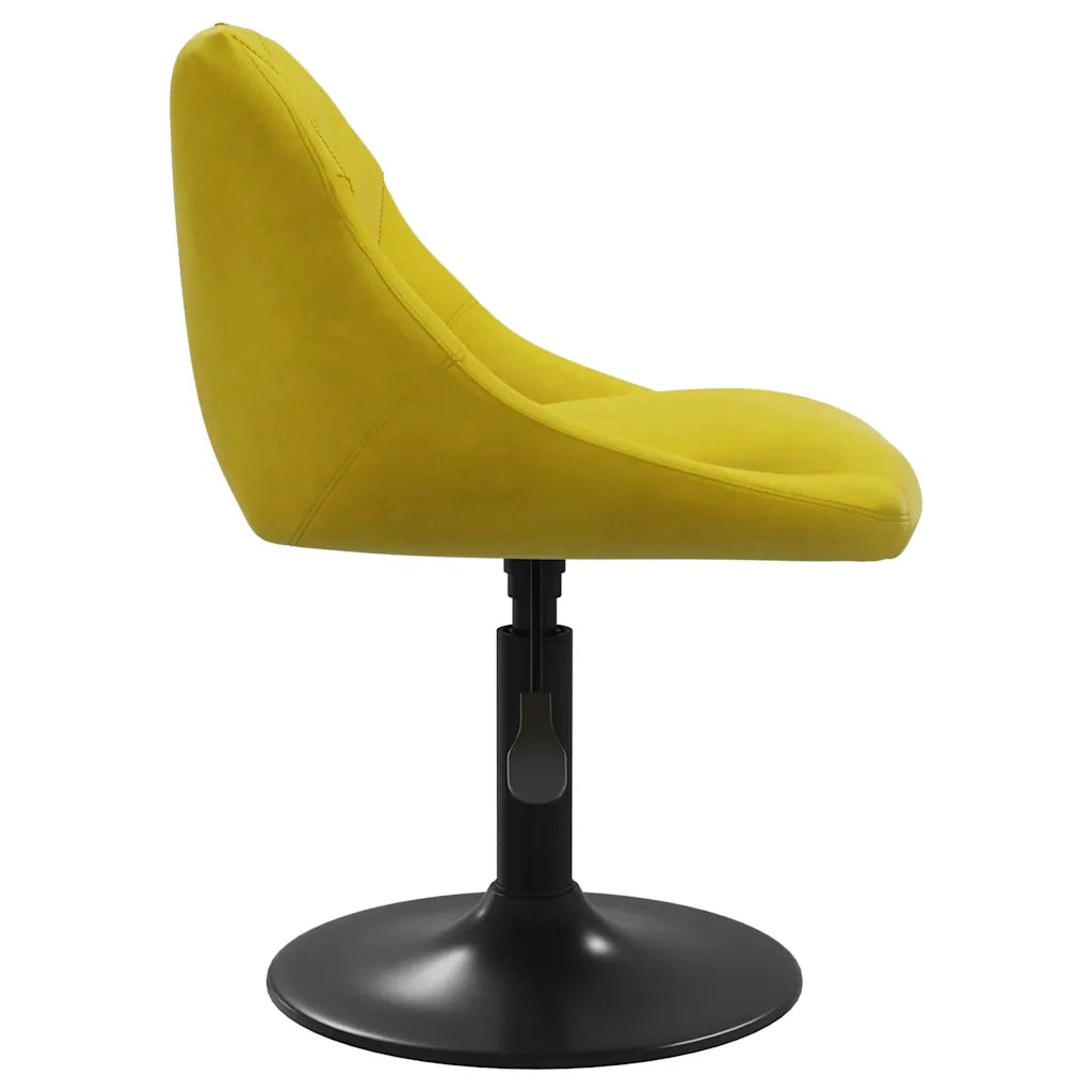 vidaXL Sedie da Pranzo Girevoli 2 pz Giallo Senape in Velluto