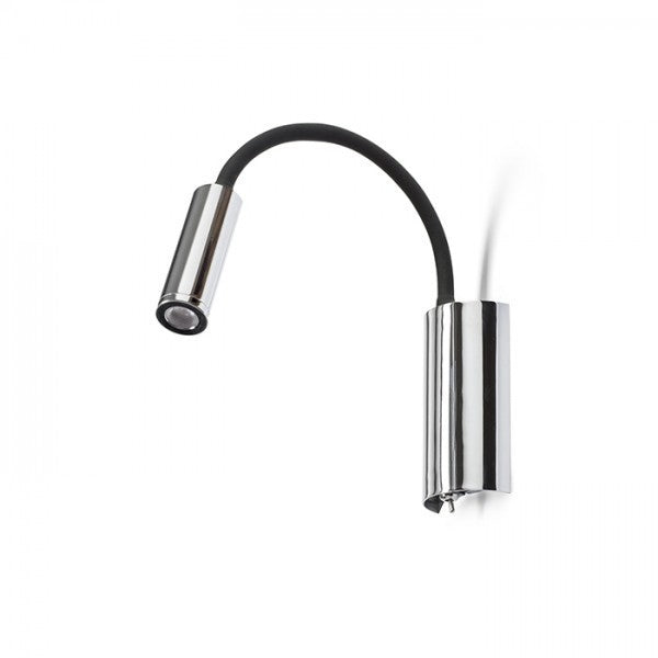 Faretto LED SHOW da parete nero cromo 230V LED 3W  3000K