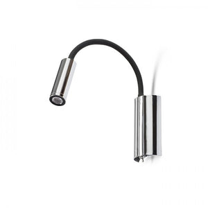 Faretto LED SHOW da parete nero cromo 230V LED 3W  3000K