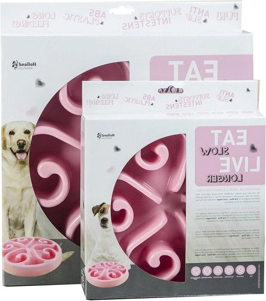 Cibo a tempo per cani piccoli e medi - Ø205 cm - Cassetto anti-schizzo per cani - Cibo a tempo per cani - Superficie anti-slip - Adatto per cani di piccola e media taglia - Rosso
