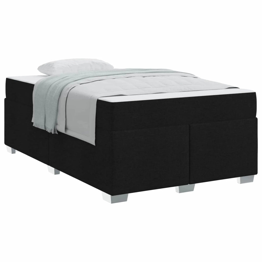 Struttura del letto con materasso Nero 120 x 190 cm Tessuto