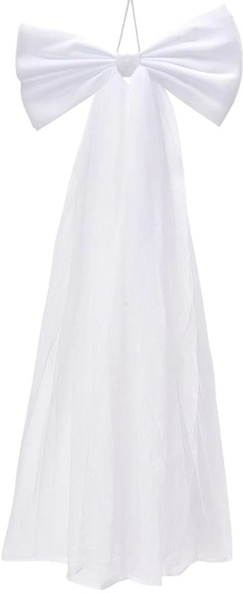 Decorazione per Parete Grande Bianca a Strisce - 35 x 71 cm - Ideale per Matrimoni - Feste di Compleanno - Feste di Addio al Nubilato - Fatto di Poliestere