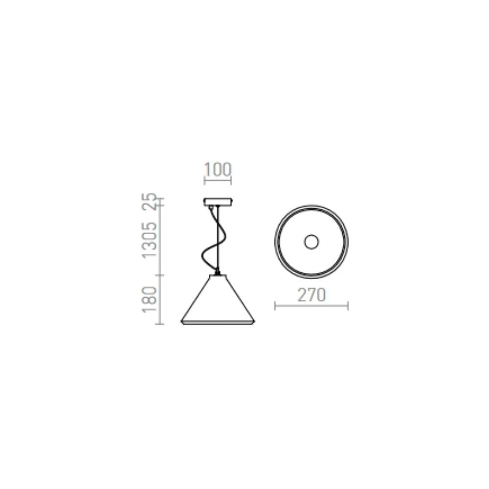 Lampadario RADICAL a sospensione calcestruzzo 230V E27 28W