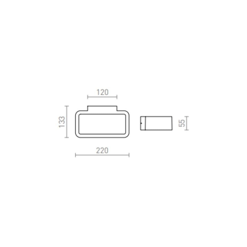 Lampada TAPA da parete bianco  230V LED 6W IP54  3000K