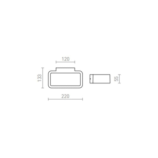 Lampada TAPA da parete bianco  230V LED 6W IP54  3000K