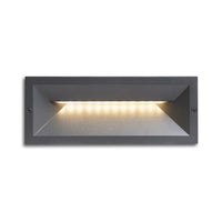 Lampada applique da esterno RAGG da incasso nero 230V LED 12W IP65 3000K