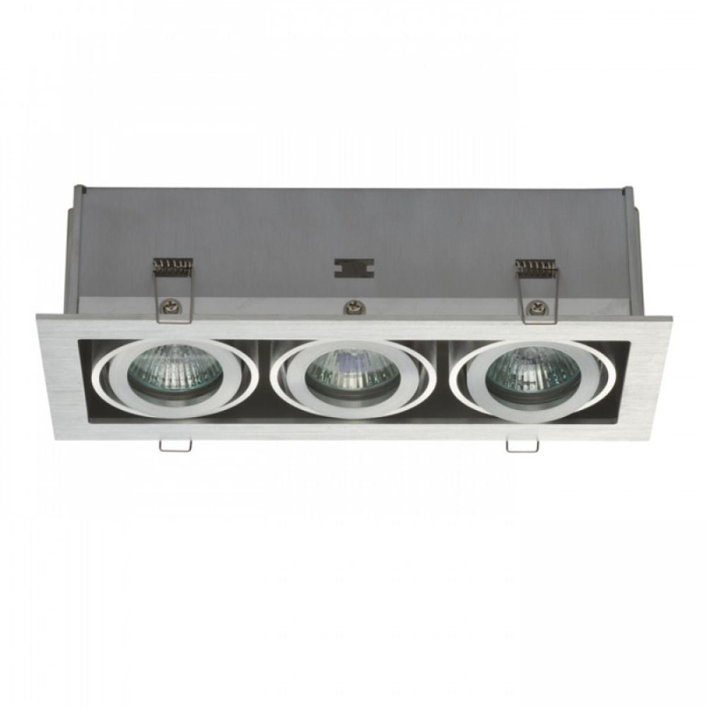 Faretto da incasso FIZZ III inclinabile alluminio 12V GU5,3 3x50W